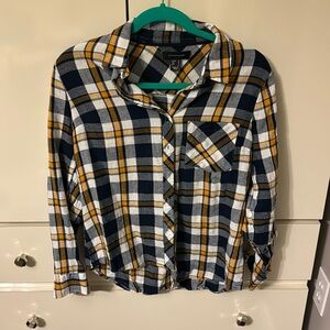 Blue and yellow flannel